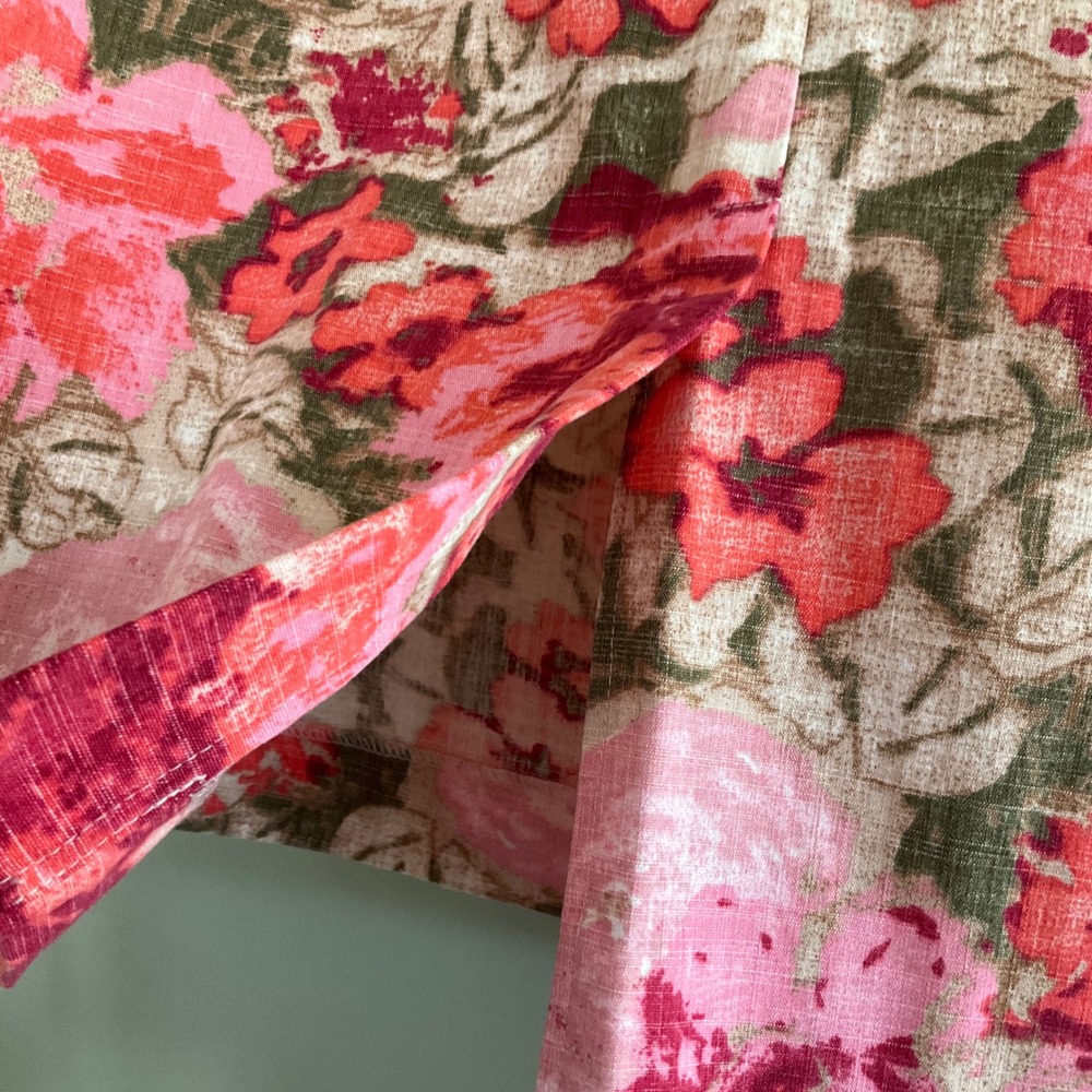 Talbots Woman Pink Floral Pencil Skirt Plus Size 18W Career Preppy‎ Cottagecore - Picture 4 of 9